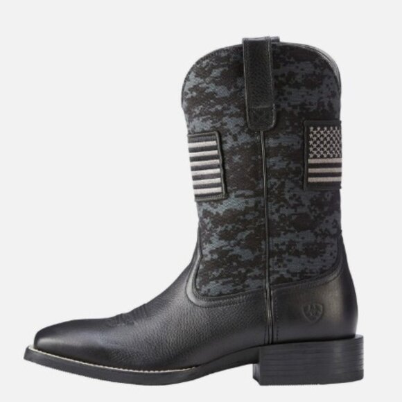 Ariat Sport Patriot Western Performance Boots Men's 11-EE US Black Camo 10042405 - Picture 2 of 7